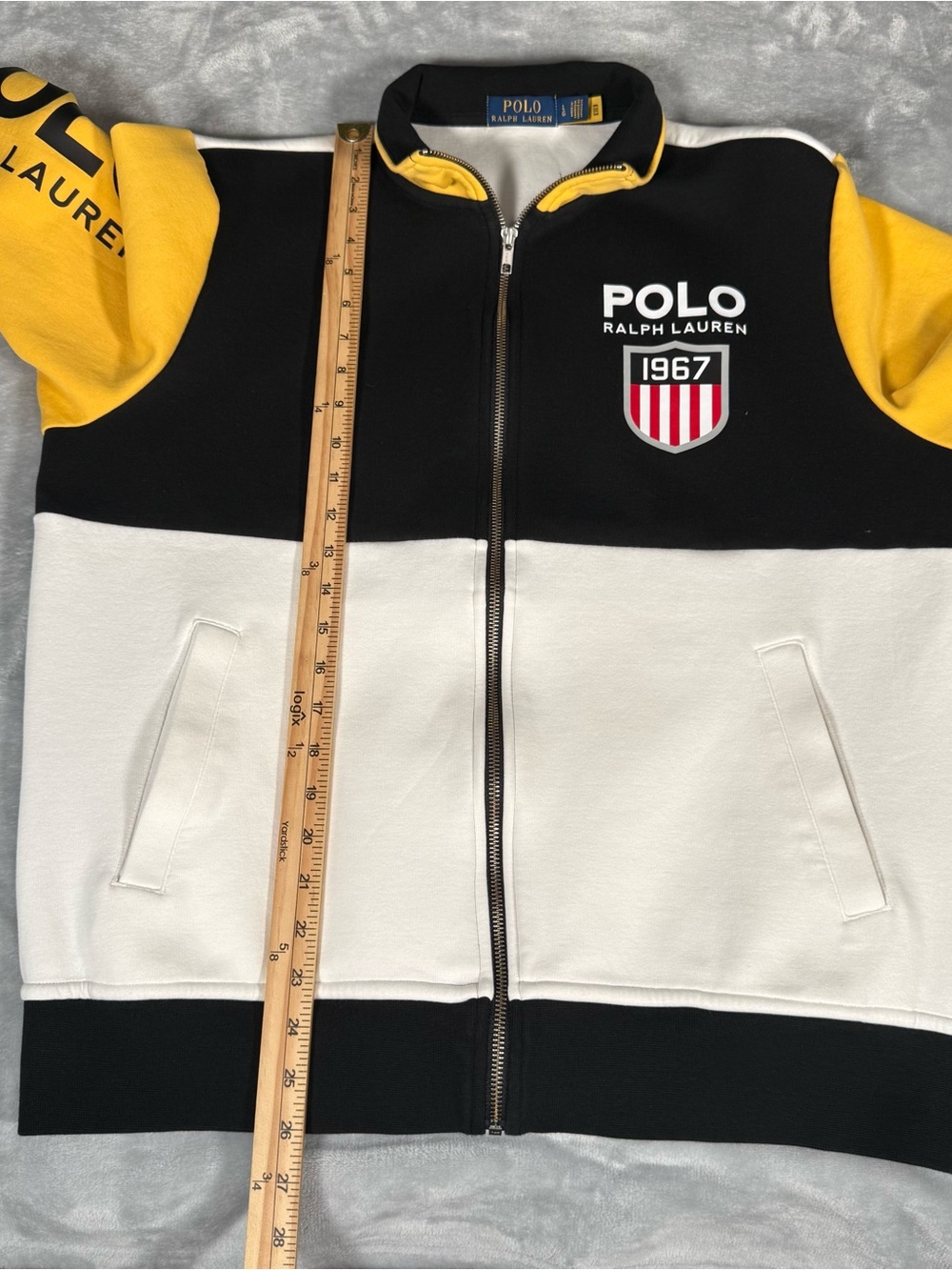 Polo Ralph Lauren Track Jacket Mens L Colorblock Stadium Shield Full Zip - Picture 10 of 11